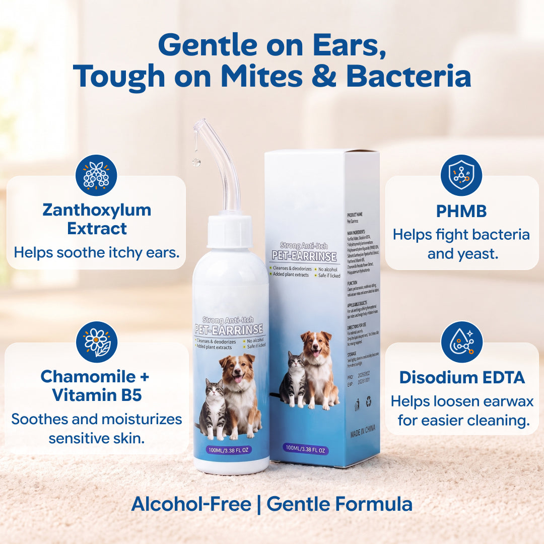 Anti-Itch & Mite Ear Drops for Dogs & Cats